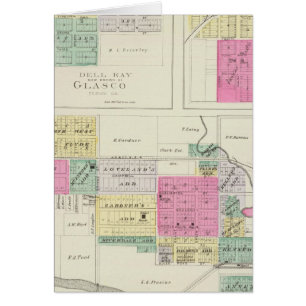 Clyde, Glasco, Jamestown, Kansas Hälsningskort