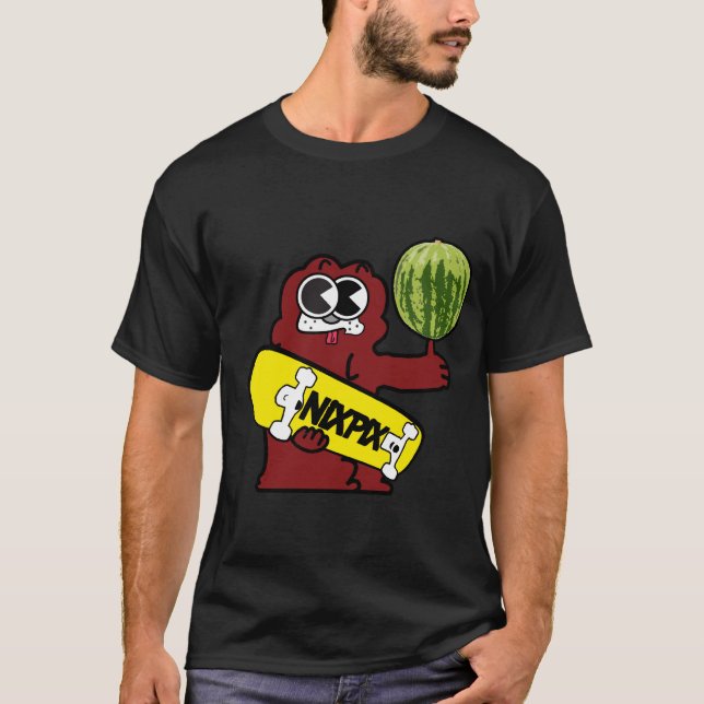 Clyde med den vattenmelon- och Nixpix Tee Shirt (Framsida)