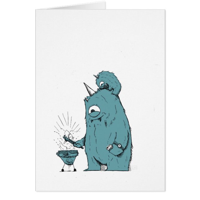 Clyde något liknande som hjälper hans pappa! hälsningskort (Framsidan)