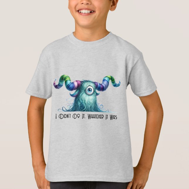 Clyde - One-eyed Worried Monster - Anpassningsbar  T Shirt (Framsida)