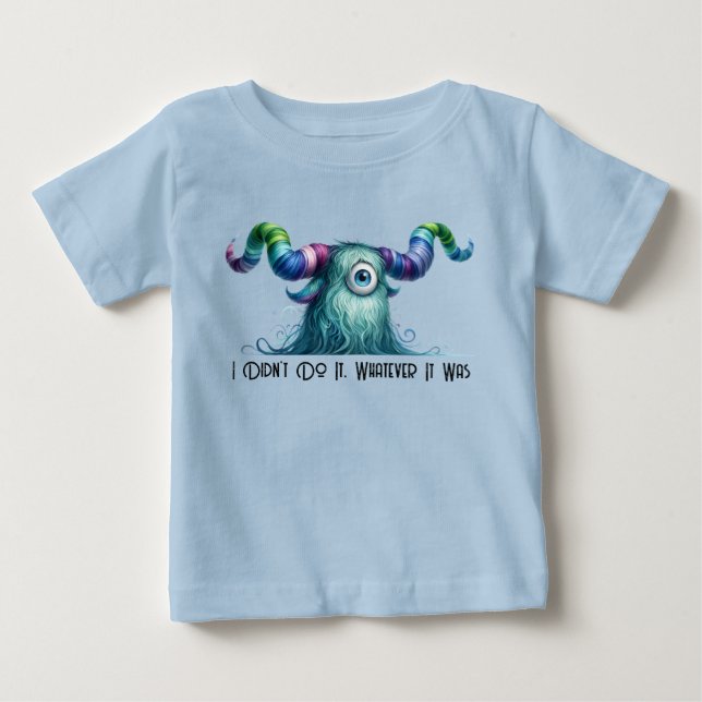 Clyde - One-eyed Worried Monster - Anpassningsbar  T Shirt (Framsida)