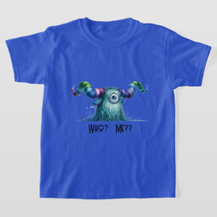 Clyde - One-eyed Worried Monster - Anpassningsbar T Shirt