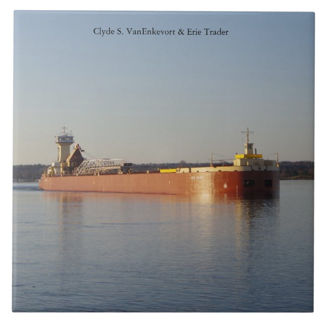 Clyde S. VanEnkevort & Erie Trader tile Kakelplatta (Framsidan)
