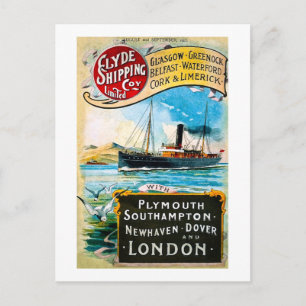 Clyde Shipping Company - Vintage Vykort
