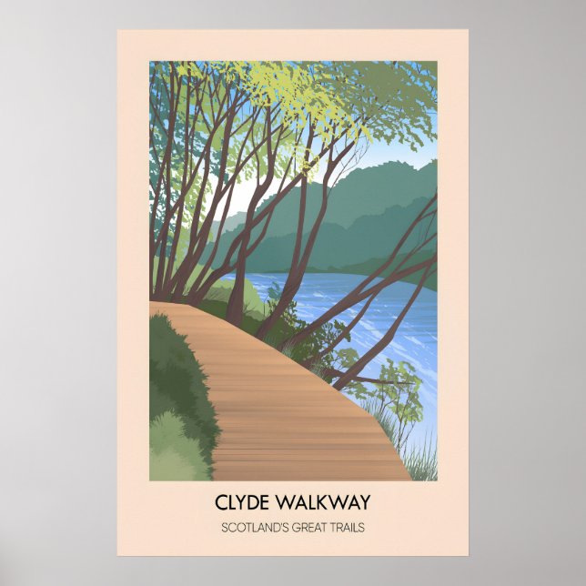 Clyde Walkway Scotlands Great Trails Poster (Framsidan)