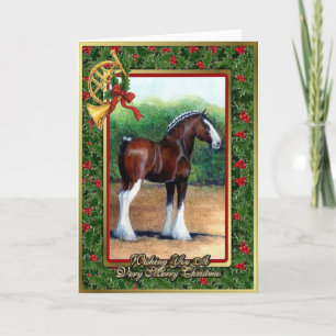 Clydesdale Draft Horse Blank julkort Helgkort