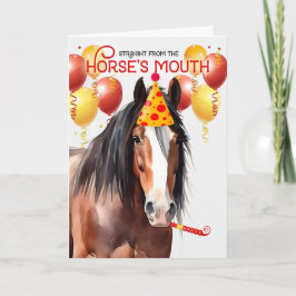 Clydesdale Draft Horse Funny Birthday Kort
