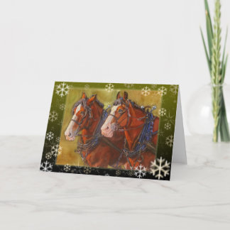 Clydesdale Draft Horse Helgdag Card Helgkort