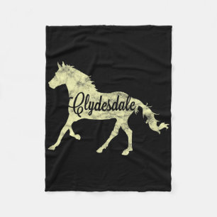Clydesdale Draft Horse Pun Gift Fleecefilt