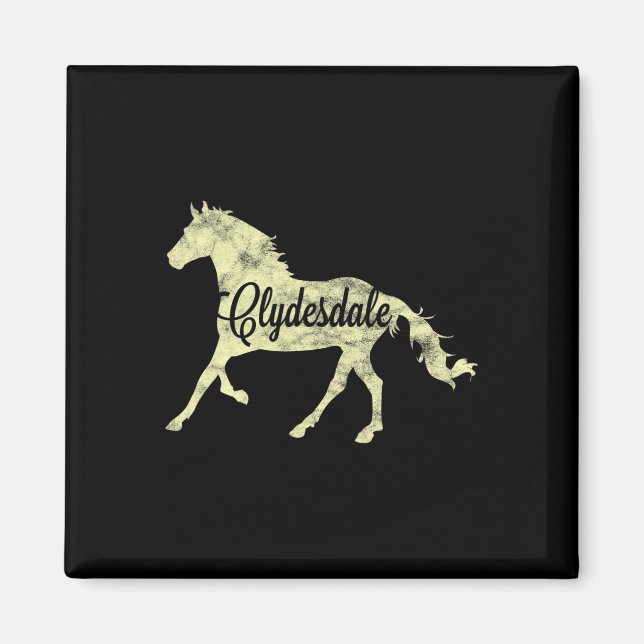 Clydesdale Draft Horse Pun  Gift Magnet (Framsidan)