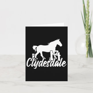 Clydesdale Draft Horse Pun  Kort