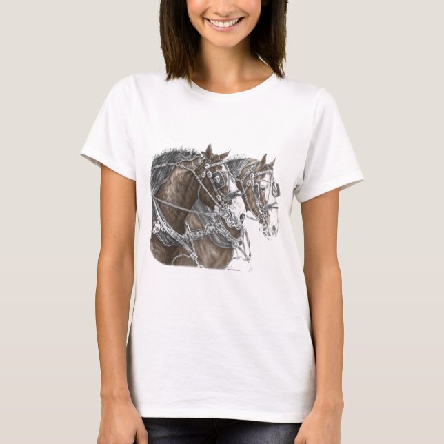 Clydesdale Draft Horse Team Tee (Framsida)