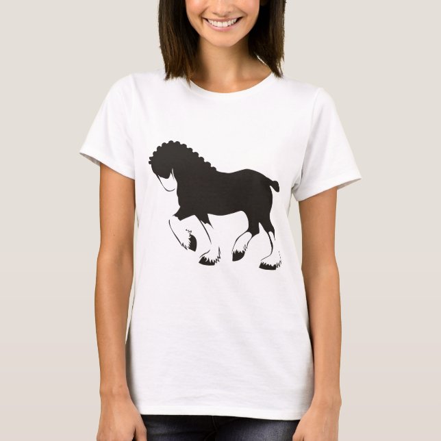 Clydesdale häst tee shirt (Framsida)