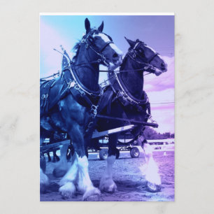 Clydesdale hästinbjudan inbjudningar