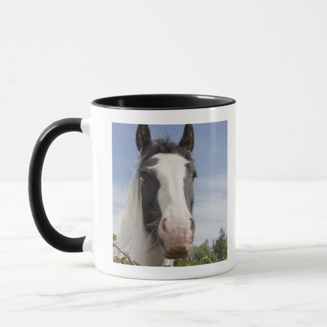Clydesdale hästporträtt mugg (Vänster)
