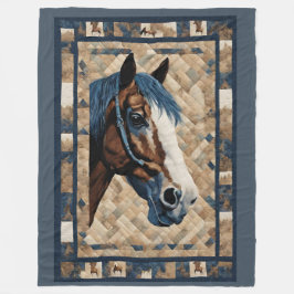 Clydesdale Horse Blanket Fleecefilt