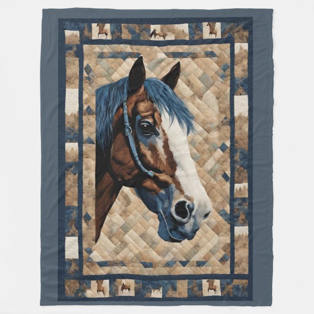 Clydesdale Horse Blanket Fleecefilt (Framsidan)