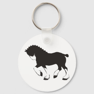 Clydesdale Horse Nyckelring