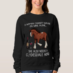 Clydesdale Horse och Vin Passande T Shirt