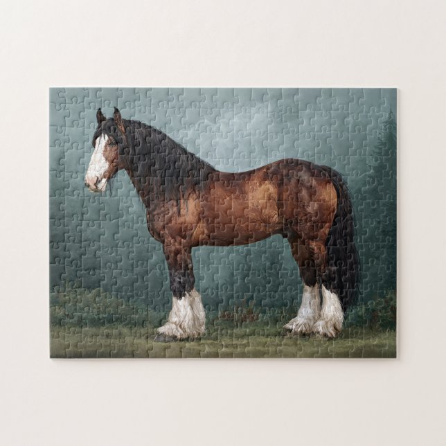 Clydesdale Horse Pussel (Horisontell)