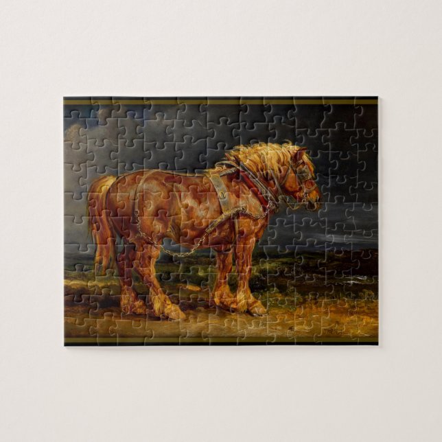 Clydesdale Horse Puzzle Pussel (Horisontell)