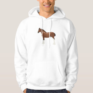 Clydesdale Horse Sweatshirt Med Luva