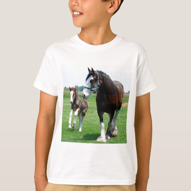 Clydesdale och ungsto tee shirt (Framsida)