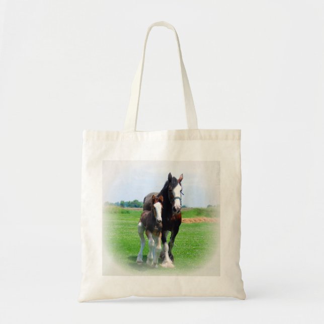 Clydesdale och ungsto tygkasse (Framsidan)