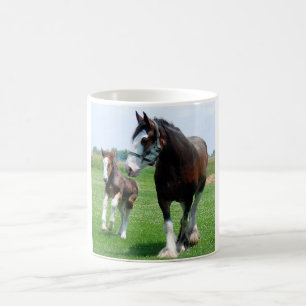 Clydesdale och ungstomugg kaffemugg