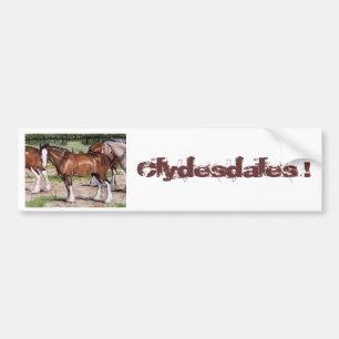 Clydesdales härskar hästkonst bildekal