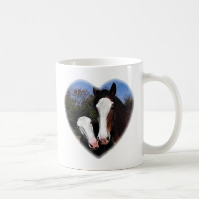 Clydesdales i hjärta kaffemugg (Höger)