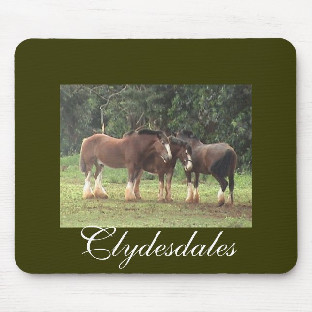 Clydesdales Mousepad Musmatta (Framsidan)