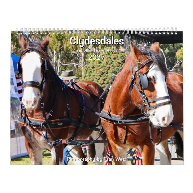 Clydesdales och andra tunga hästraser 2027 kalender (Omslag)