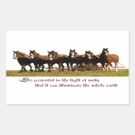 Clydesdales Rektangulärt Klistermärke