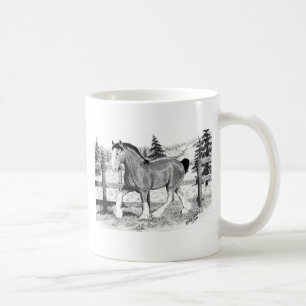 Clyesdale i fältmugg kaffemugg