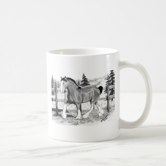 Clyesdale i fältmugg kaffemugg (Höger)