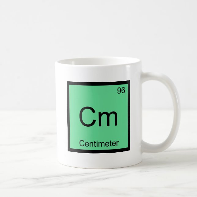 Cm - Centimeter Kemiskt Elemente Symbol Rollig T-S Kaffemugg (Höger)