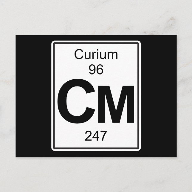 Cm - Curium Vykort (Framsida)