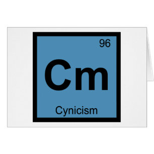 Cm - Kynism Filosofi Kemisymbol Hälsningskort