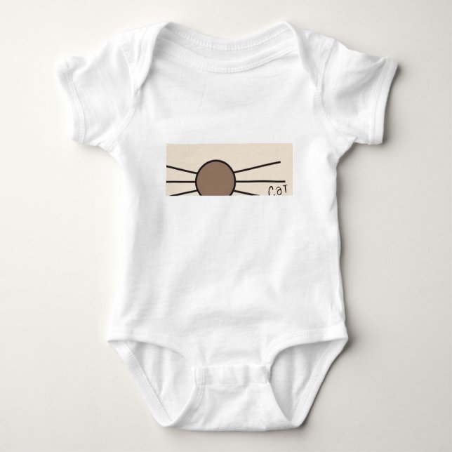 CM Whiskers Logotyp Baby Bodykostym T Shirt (Framsida)