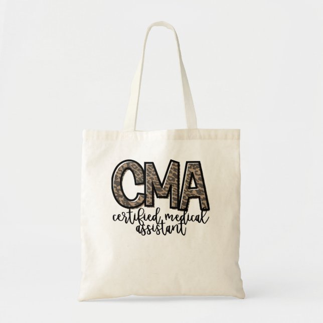 CMA Auktoriserad Medical Assistant Cute Nurse Pull Tygkasse (Framsidan)