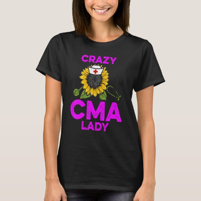 CMA Auktoriserad Medical Assistant Dam Assist 1 T Shirt (Framsida)