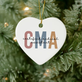 CMA Auktoriserad Medical Assistant Julgransprydnad Keramik