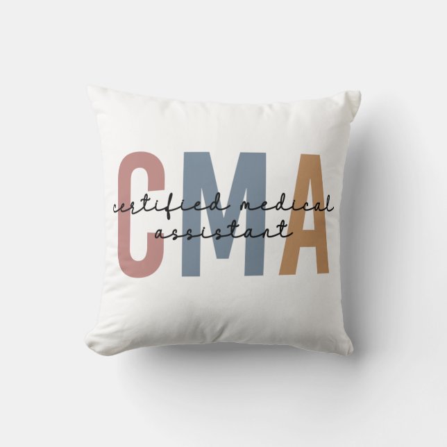 CMA Auktoriserad Medical Assistant Kudde (Framsida)