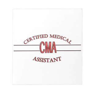 CMA Auktoriserad Medical Assistant LOGOTYP Anteckningsblock