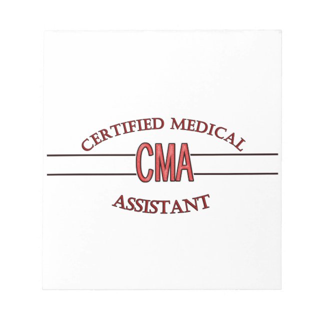 CMA Auktoriserad Medical Assistant LOGOTYP Anteckningsblock (Framsida)