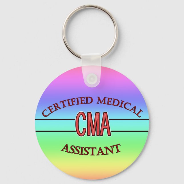 CMA Auktoriserad Medical Assistant LOGOTYP Nyckelring (Framsida)