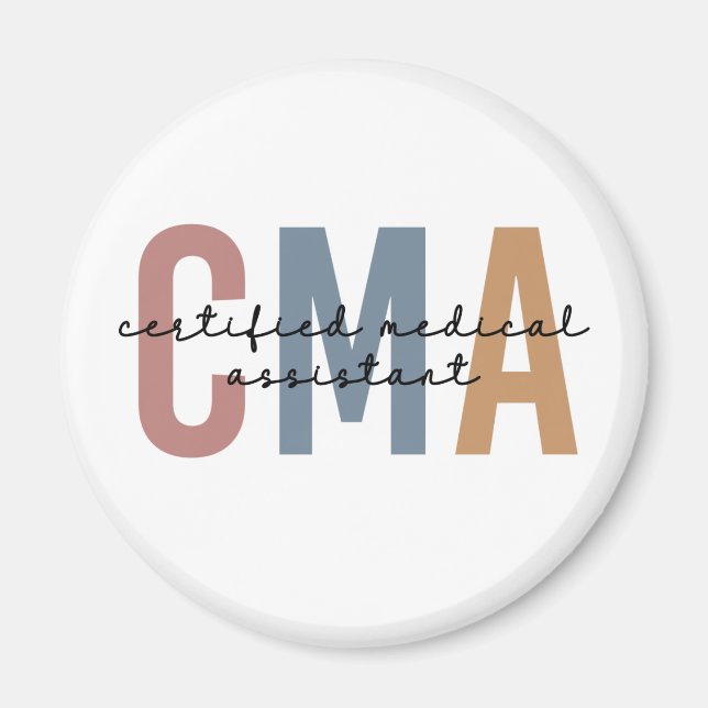 CMA Auktoriserad Medical Assistant Magnet (Framsidan)