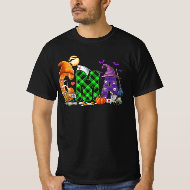 CMA Auktoriserad Medical Assistant Stethoscope DIY T Shirt (Framsida)