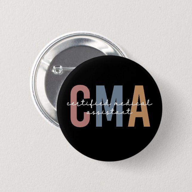 CMA Certifierad Medicinsk Assistent Knapp (Framsida & baksida)